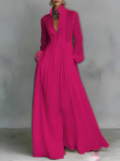 Serena | Robe longue boutonnée fluide