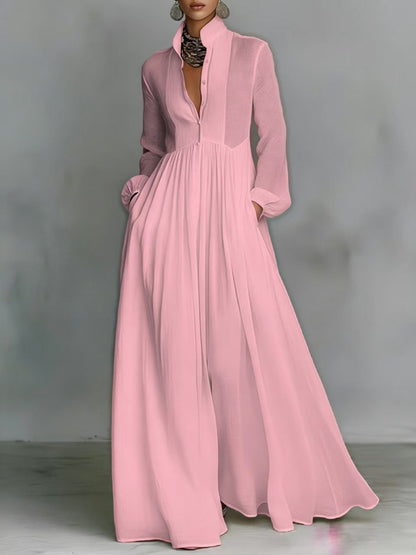 Serena | Robe longue boutonnée fluide