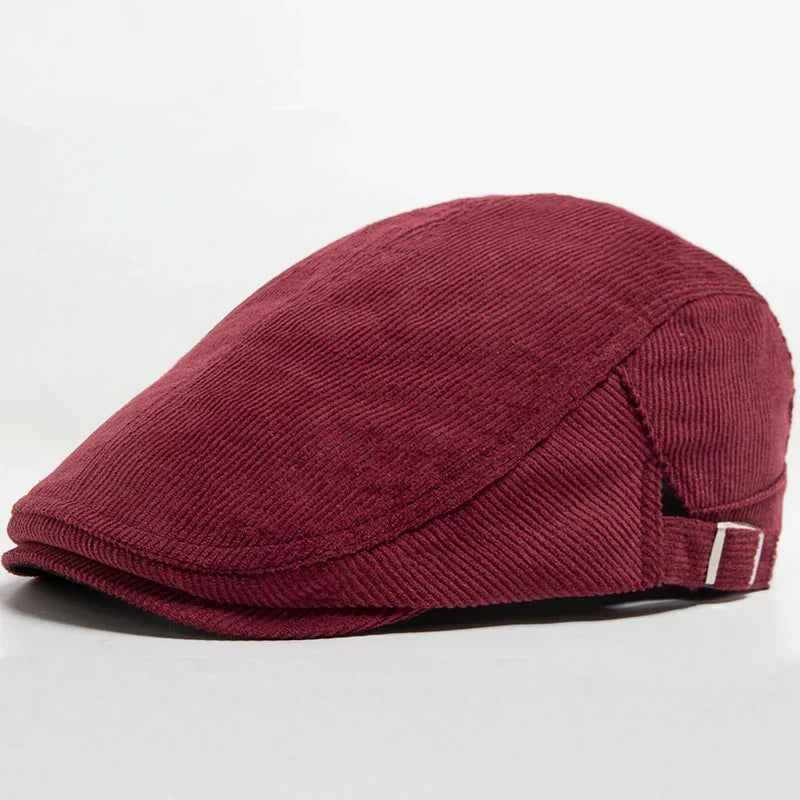 Casquette Bloom™ en velours côtelé pour hommes, bordeaux, rabat arrière et boucle