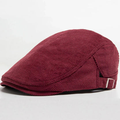 Casquette Bloom™ en velours côtelé pour hommes, bordeaux, rabat arrière et boucle