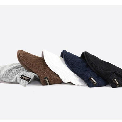 Casquettes aérées homme Bloom™ côte à côte : marron, blanc, bleu nuit, noir