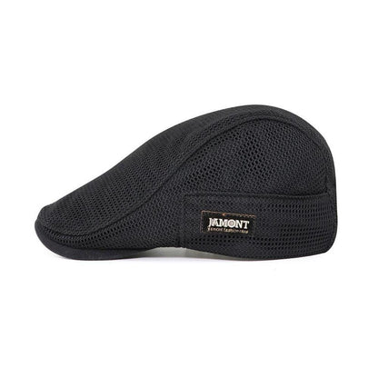 Casquette aérée homme Bloom™ noire, vue latérale avec étiquette JAMONT