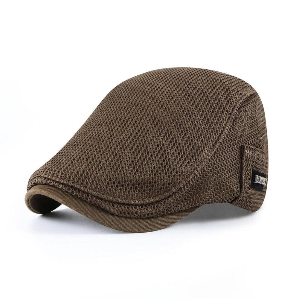 Casquette homme Bloom™ en tissu maillé brun, panneau arrière réglable