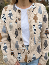 Camille | Gilet artistique à motifs de chats