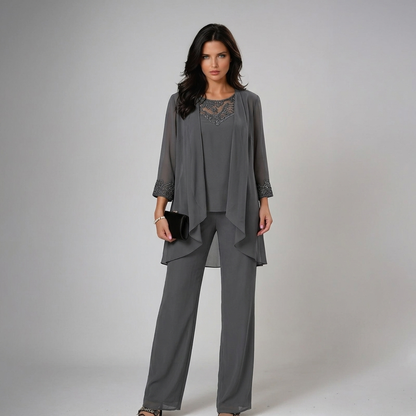 Iva ensemble élégant 3 pièces gris