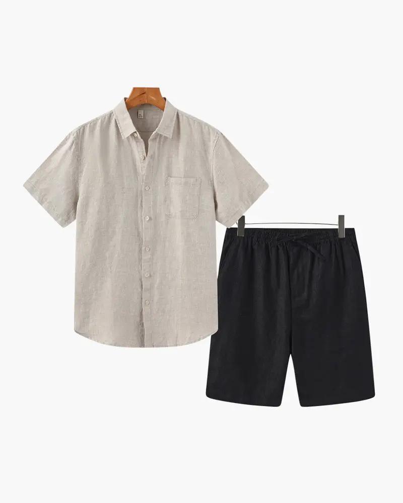 Ensemble en lin Old Money (Shorts)