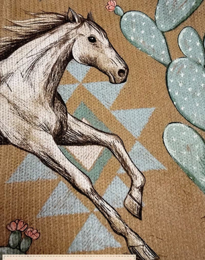 Perpetua | Cardigan zippé Cheval du Désert et Cactus